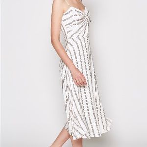 NWT Joie Chalten Striped MIDI Dress in Porcelain